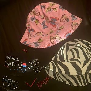 3 set  graphic bucket hats